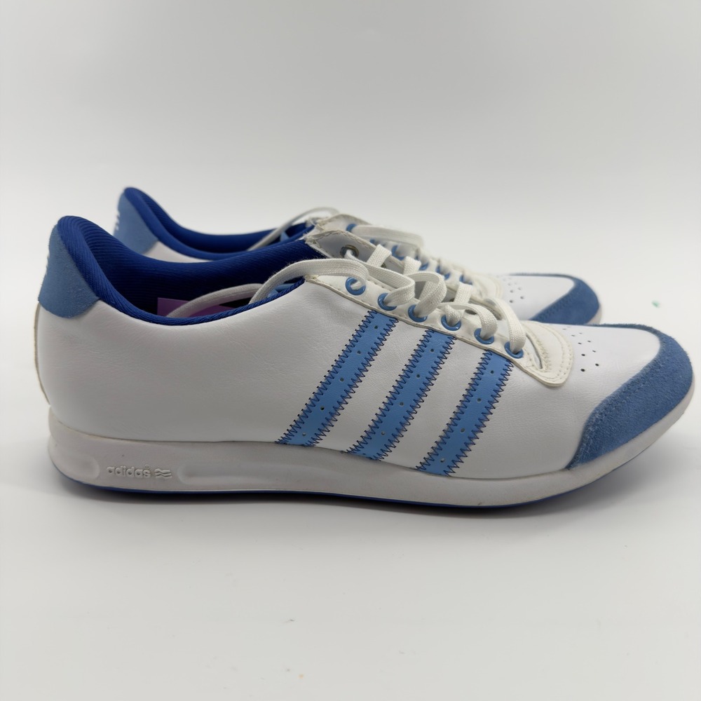 Adidas Adria Low White Blue Suede Leather Sneakers Womens 8.5‎